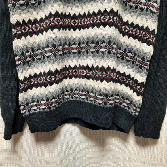 VTG GEOFFREY BEENE MENS XL WINTER HOLIDAY GOLF KNIT MULTICOLOR PULLOVER SWEATER - Picture 2 of 7